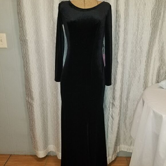 NWT TPonline Velvet Mermaid Prom Dress Long Evening Party Dress - Picture 2 of 15